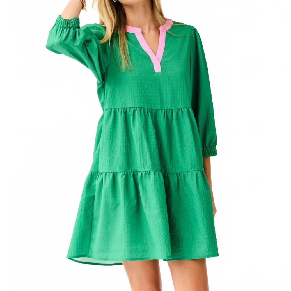 NEW MARY SQUARE cooper dress in green